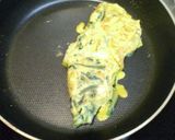 コーンバターとホウレン草のチーズオムレツ作り方4写真