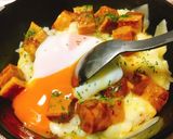 放置で出来るほったらかしベーコンエッグ丼作り方8写真