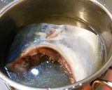 ブリかまのあら煮。作り方3写真