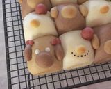ワンコとゆきだるまのカラフルちぎりパン作り方14写真