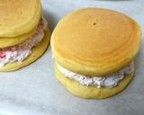 いちごクリームのホットケーキサンドイッチ作り方4写真
