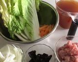［時短 中華丼 白菜たっぷりヘルシー］作り方1写真