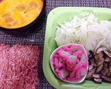 簡単★ふんわり～【たっぷり豚ひき玉子丼】作り方7写真