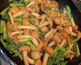 なめことほうれん草の中華炒め作り方4写真