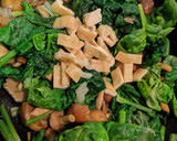 なめことほうれん草の中華炒め作り方5写真
