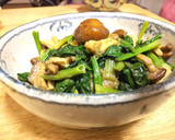 なめことほうれん草の中華炒め作り方7写真