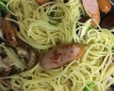 ウインナーと椎茸のペペロンチーノ作り方4写真
