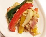 きのことピーマンパプリカのマヨポン炒め作り方2写真