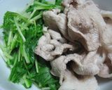 ❤簡単♪豚肉と水菜の酢味噌和え❤作り方1写真