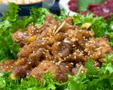 カリカリ豚の香味ソース わさび菜サラダ♪作り方6写真