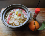 もみじおろしとゆず香る♪鍋焼きうどん！作り方4写真