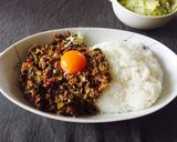 男メシ!ニンニク豚ひき肉ライス作り方5写真