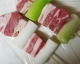 塩豚肉の昆布風味串作り方3写真