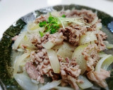鍋で放置【豚肉と玉葱の白ダシ蒸し】作り方3写真