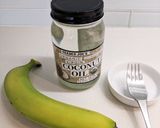 【離乳食 初期】バナナ＋ココナッツオイル作り方1写真