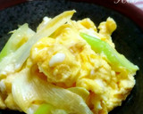 朝ごはん♪ごま油香るネギの卵炒め作り方5写真