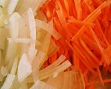 玉ねぎとにんじんのちぢみ作り方1写真