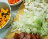 コロコロ野菜のトマトスープ作り方1写真