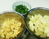 ジャガイモと油揚げの味噌汁(合わせ味噌)作り方2写真