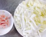 レンジで3分!簡単 白菜とハムの辛子和え作り方1写真