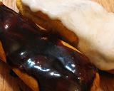 HMで簡単チョコ&ホワイトエクレア作り方5写真