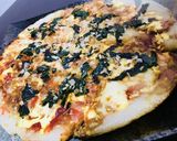 餅納豆チーズピザ作り方4写真