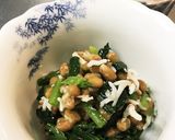 ほうれん草としらすの納豆和え作り方3写真