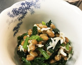 ほうれん草としらすの納豆和え作り方3写真