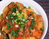 豚挽肉で作る肉じゃが（ほんだし風味）作り方9写真