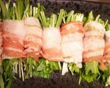 レンジで簡単！豚バラと水菜のネギ塩レモン作り方3写真