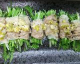 レンジで簡単！豚バラと水菜のネギ塩レモン作り方5写真
