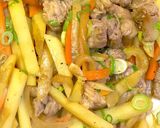 簡単ラム肉とじゃがいも醤油炒め作り方9写真
