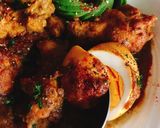 手羽元と茹で卵の梅カレー煮込み作り方17写真