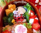 蓮根バーグ新春スヌーピー弁当 受験生応援作り方2写真