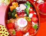 蓮根バーグ新春スヌーピー弁当 受験生応援作り方4写真