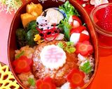 蓮根バーグ新春スヌーピー弁当 受験生応援作り方5写真