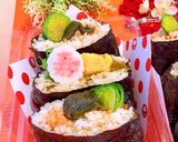新春おにぎらず 鮭・高菜 　受験生応援作り方2写真