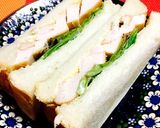 手抜きランチ♡サラダチキンサンドイッチ♡作り方9写真