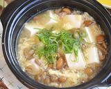 豆腐となめこのかきたまスープ煮込み作り方4写真