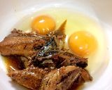 さんま缶をアレンジ！蒲焼の卵とじ作り方2写真