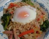 温玉のせ焼きうどん♪作り方6写真