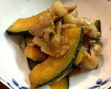 かぼちゃと豚バラのにんにく醤油炒め作り方7写真