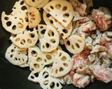蓮根と豚肉炒め♪作り方5写真