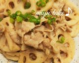 蓮根と豚肉炒め♪作り方9写真