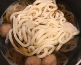 腹持ちが良い朝食！肉だんごと根菜のうどん作り方4写真
