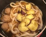 腹持ちが良い朝食！肉だんごと根菜のうどん作り方5写真