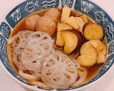 腹持ちが良い朝食！肉だんごと根菜のうどん作り方6写真