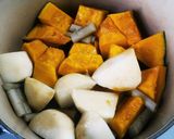 ホクホク☆かぼちゃと里芋の煮物作り方4写真