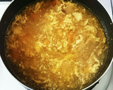 椎茸と鶏肉のとろとろ卵スープ作り方5写真