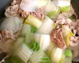 白菜&豆苗の【平日鍋】☆豚こま簡単メイン作り方5写真